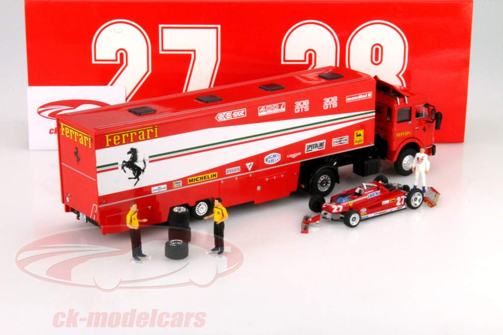 Ferrari Course transporteur Fixé Formule 1 1981 1:43 Brumm