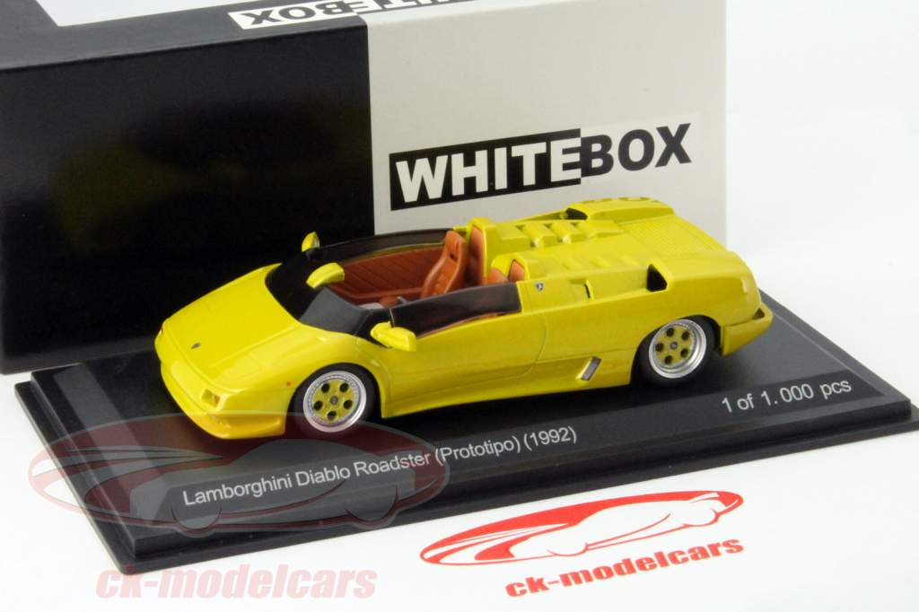 Lamborghini Diablo Roadster Prototype 年 1992 黄色の暗い 1:43 WhiteBox