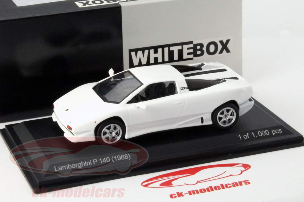 Lamborghini P140 Jaar 1988 wit 1:43 WhiteBox