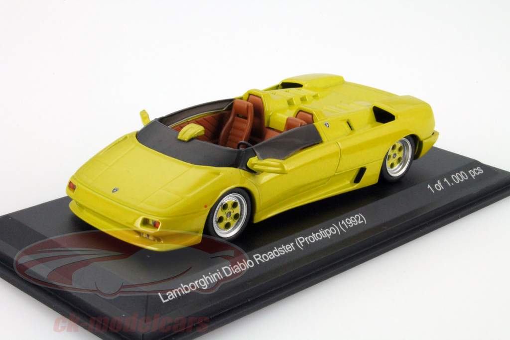 Lamborghini Diablo Roadster Prototype 年 1992 黄色の暗い 1:43 WhiteBox