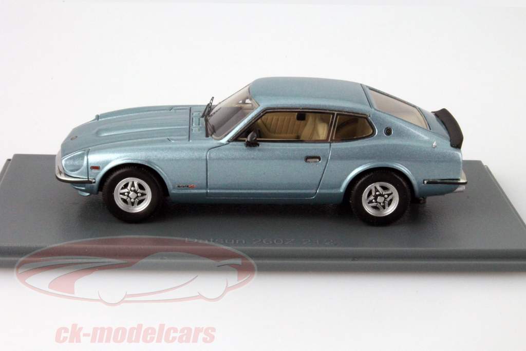 Jun’s ジュンズ Standard Model 2-1 Neo 1:43 Datsun 260Z 2/2 blue metallic NEO43986 model car