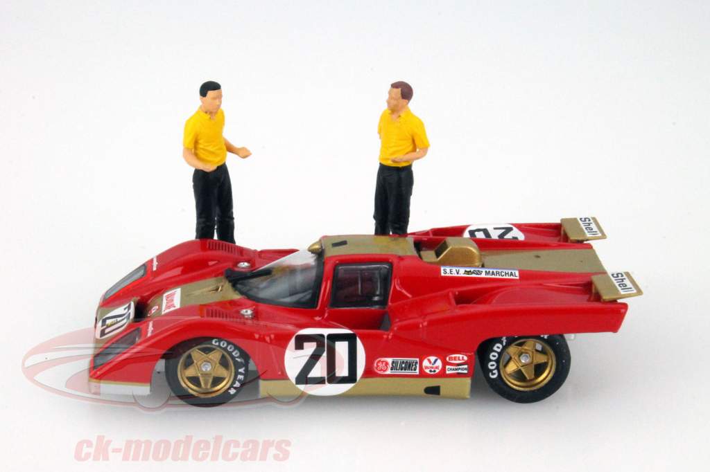 2-件 机械师人偶模型 法拉利126CK一级方程式1981年1:43 Brumm