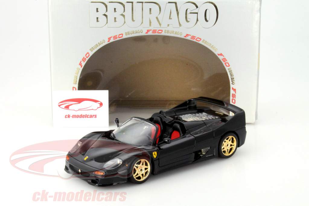 Bburago 1:18 Ferrari F50 Year 1995 black model car 8002455033529