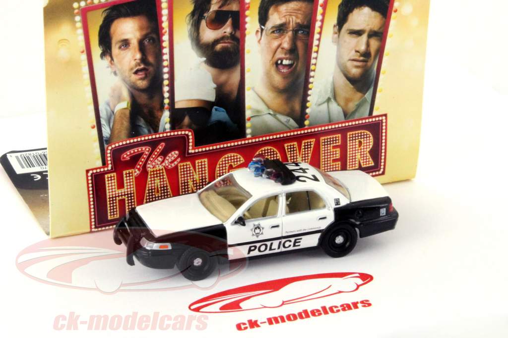 Ford Police Interceptor ムービー Hangover 2009 黒 / ホワイト 1:64 Greenlight