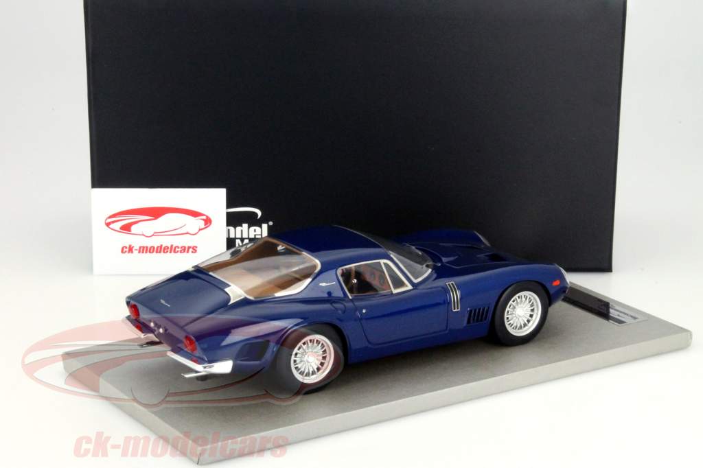 Bizzarrini 5300 GT Jaar 1964 blauw metalen 1:18 Tecnomodel