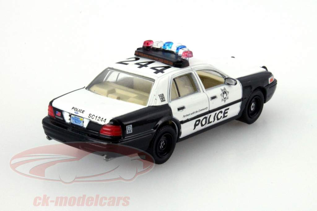 Ford Police Interceptor ムービー Hangover 2009 黒 / ホワイト 1:64 Greenlight