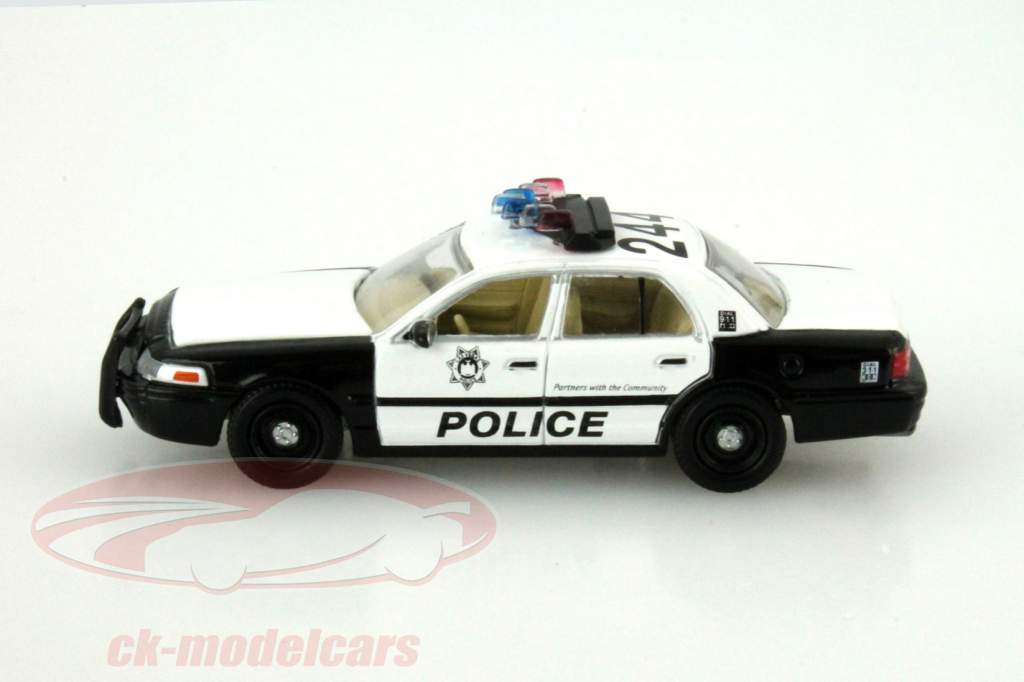 Ford Police Interceptor ムービー Hangover 2009 黒 / ホワイト 1:64 Greenlight