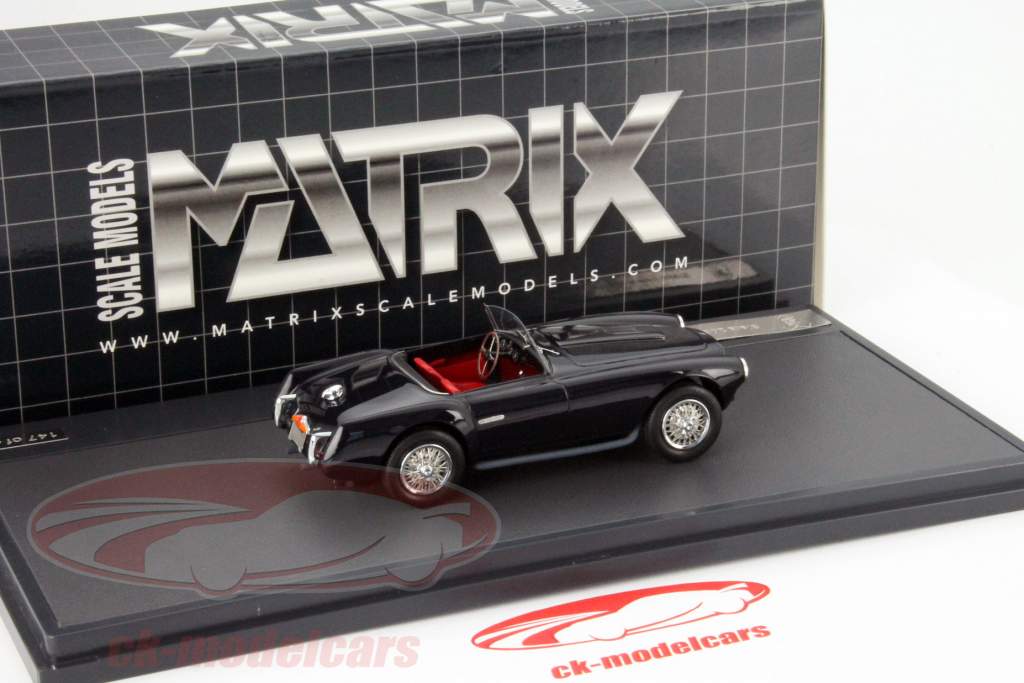 Siata 208S Motto Spider Jaar 1953 donkerblauw 1:43 Matrix