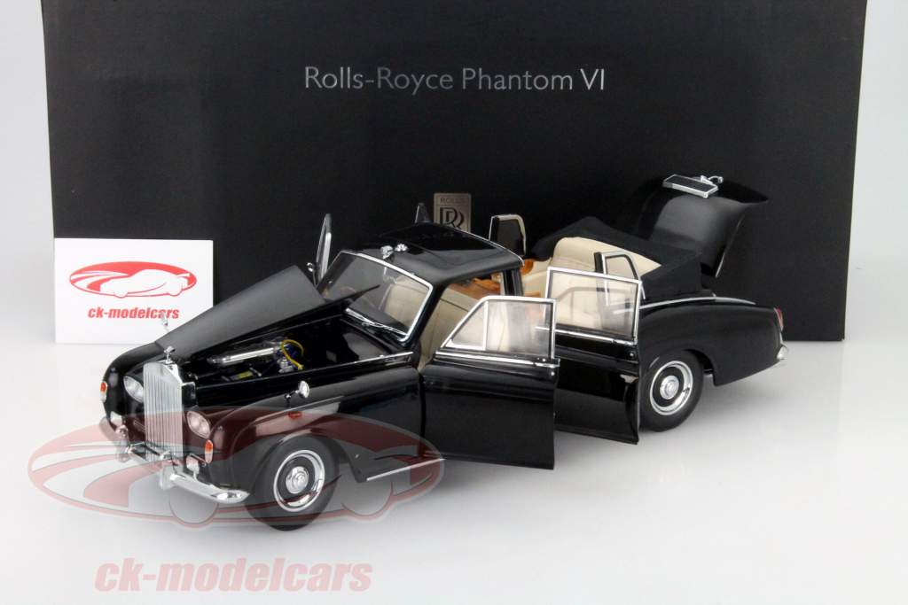 Rolls Royce Phantom VI Landaulet black with white Interior 1:18 CMF