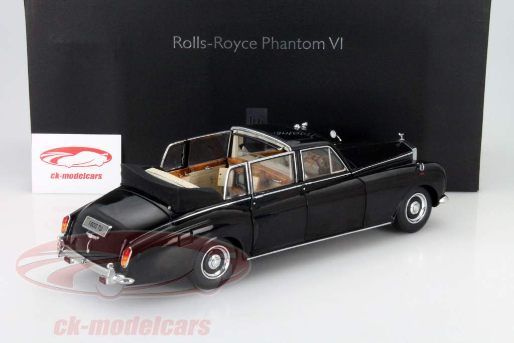 Rolls Royce Phantom VI Landaulet black with white Interior 1:18 CMF