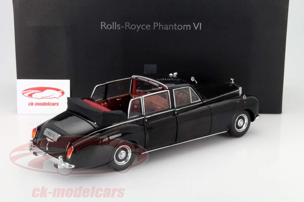Rolls Royce Phantom VI Landaulet nero con rosso Interno 1:18 CMF