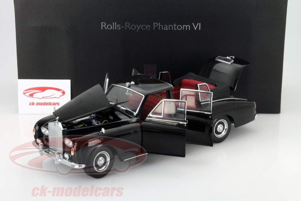 Rolls Royce Phantom VI Landaulet nero con rosso Interno 1:18 CMF