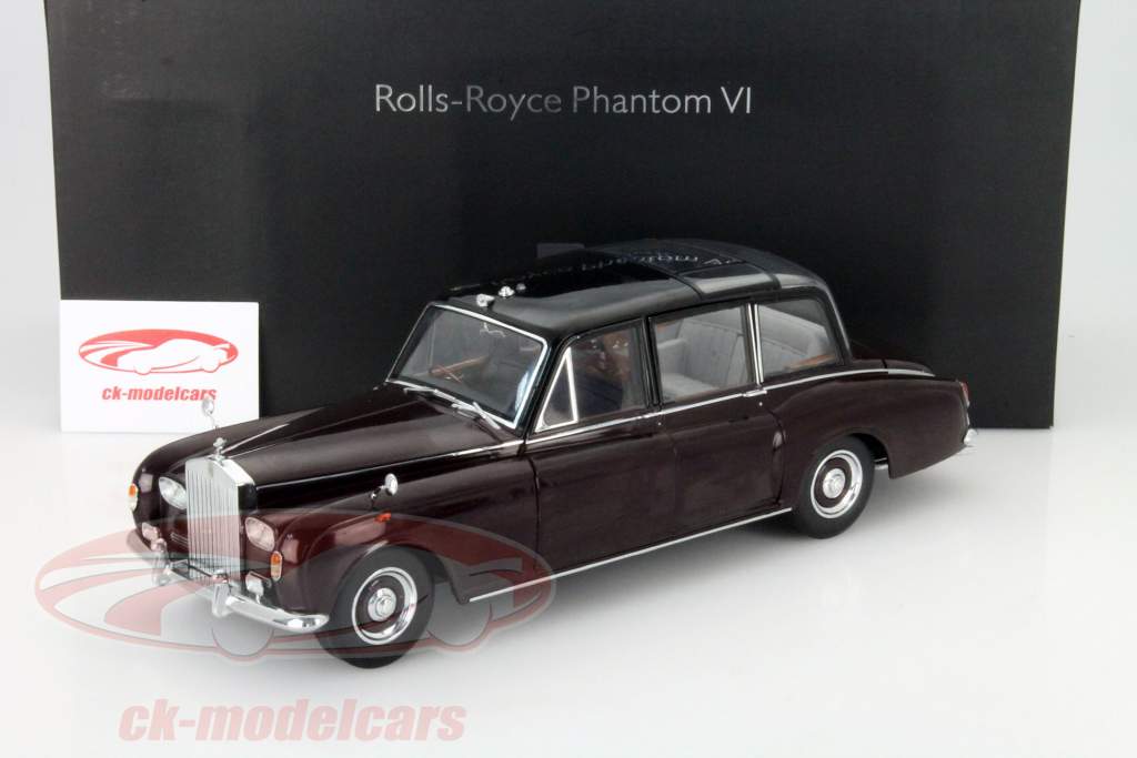 Rolls Royce Phantom VI クイーン バージョン 暗いです レッド / 黒 1:18 CMF