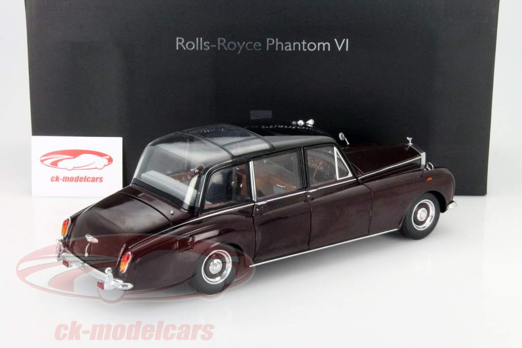 Rolls Royce Phantom VI Queen Version dunkelrot / schwarz 1:18 CMF