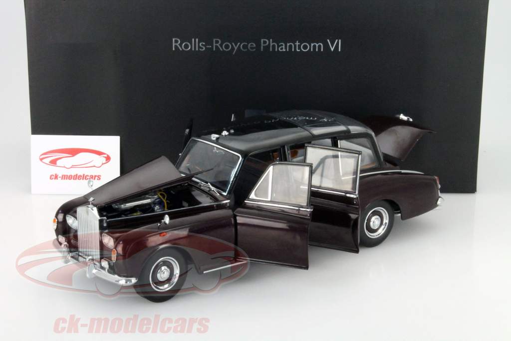 Rolls Royce Phantom VI クイーン バージョン 暗いです レッド / 黒 1:18 CMF