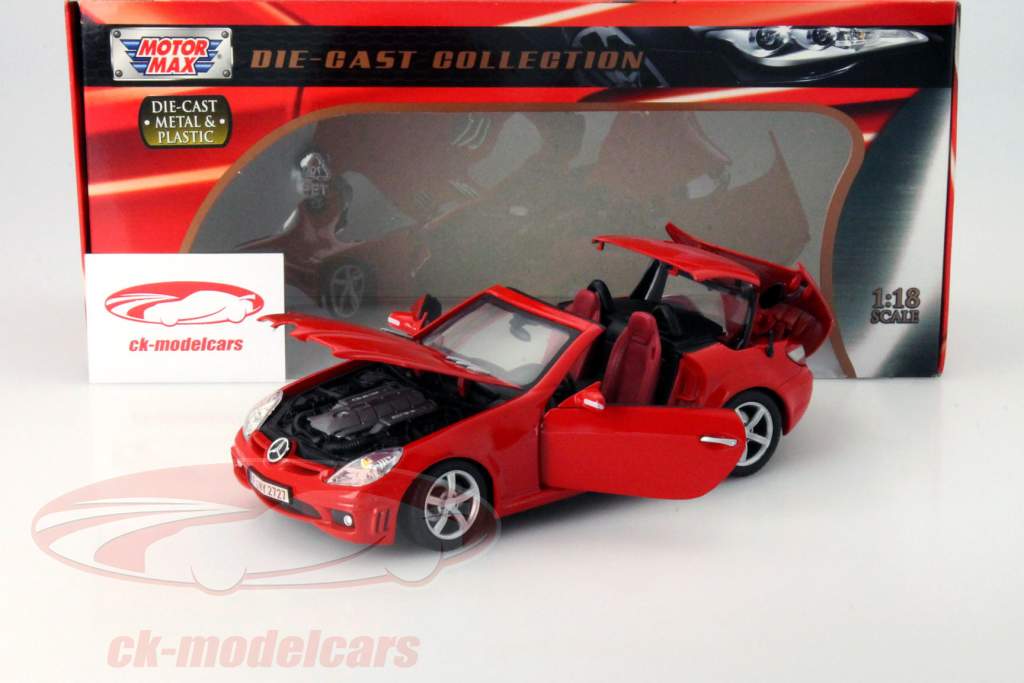モーターマックス　メルセデスベンツSLK55 AMG MotorMax 1:18 Mercedes-Benz SLK 55 AMG red MM73162RD model