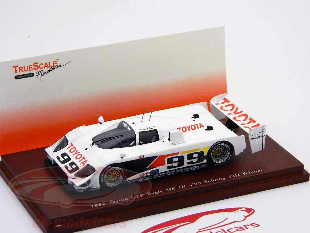 丰田鹰GTP MKIII＃99冠军12小时SEBRING 1992年1:43的TrueScale