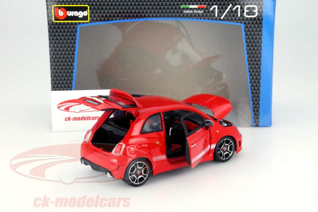 アバルト500　ブラーゴ　１/１８　ミニカー Amazon | Bburago 1/18 ABARTH 500 Black Red ブラーゴ アバルト