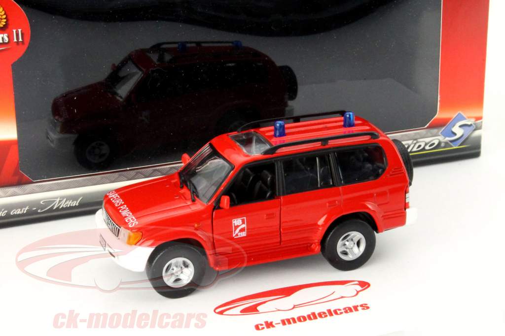 丰田陆地巡洋舰消防员车 2000年 红色 1:43 Solido