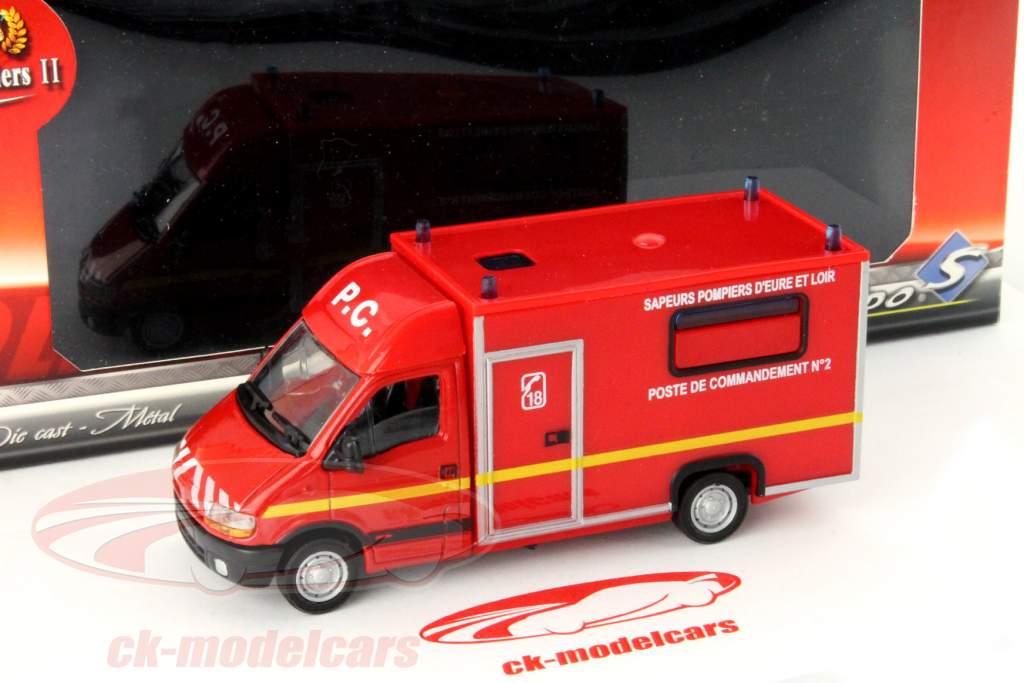 Renault Master Cellule P.C. Fire department red 1:50 Solido