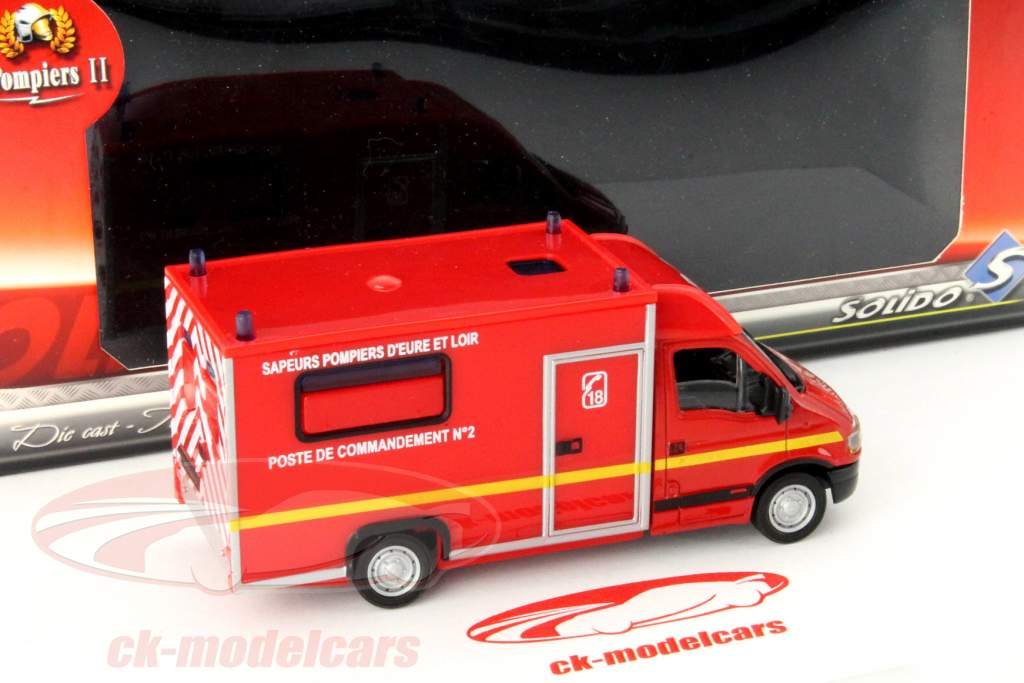 Renault Master Cellule P.C. Fire department red 1:50 Solido