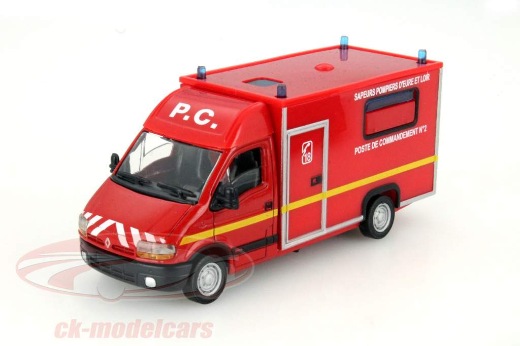Renault Master Cellule P.C. Fire department red 1:50 Solido