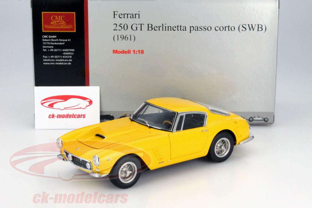 CMC 1:18 1961黄色の午前分に建てフェラーリ250 GTベルリネッタ