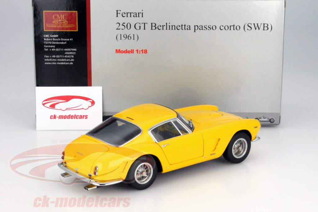 CMC フェラーリ  Ferrari 1961 250GT 1/18  SWB CMC 1:18 Ferrari 250 GT Berlinetta (SWB) Year 1961 yellow M