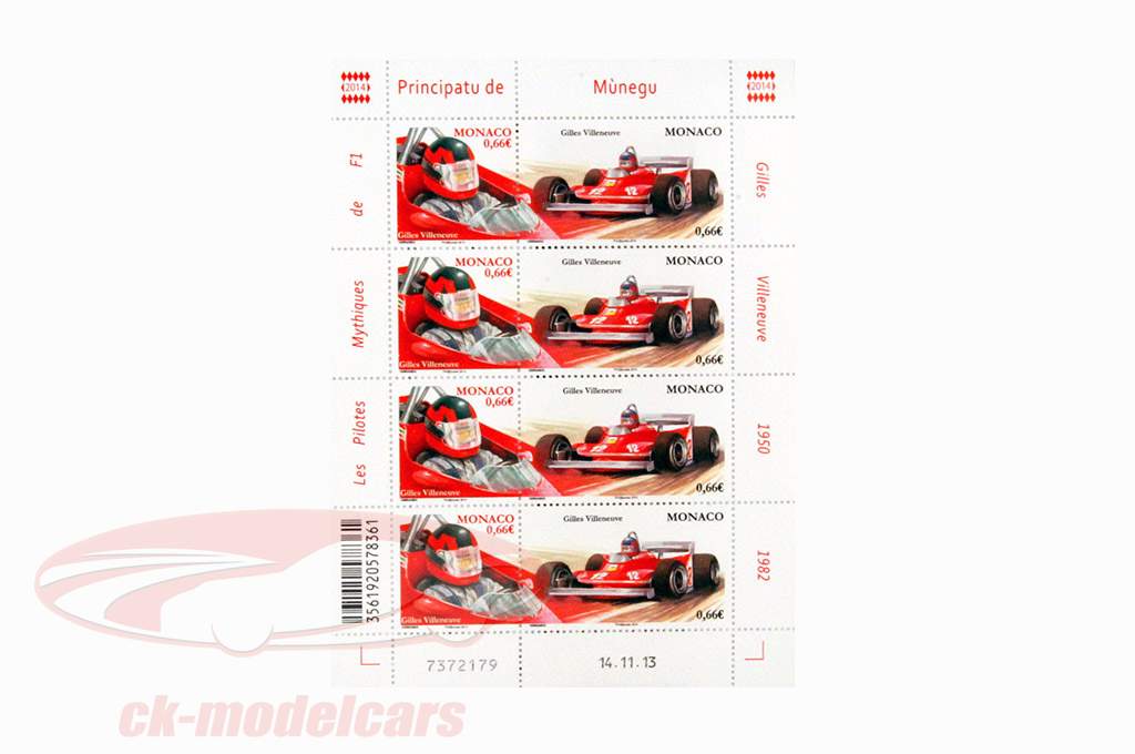 Stempel: Special Edition 2014 Monaco Formule 1 Gilles Villeneuve
