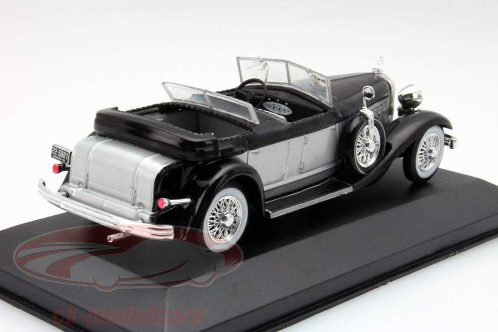 克莱斯勒帝国 Le Baron Phaeton1933年黑/银色1:43 WhiteBox