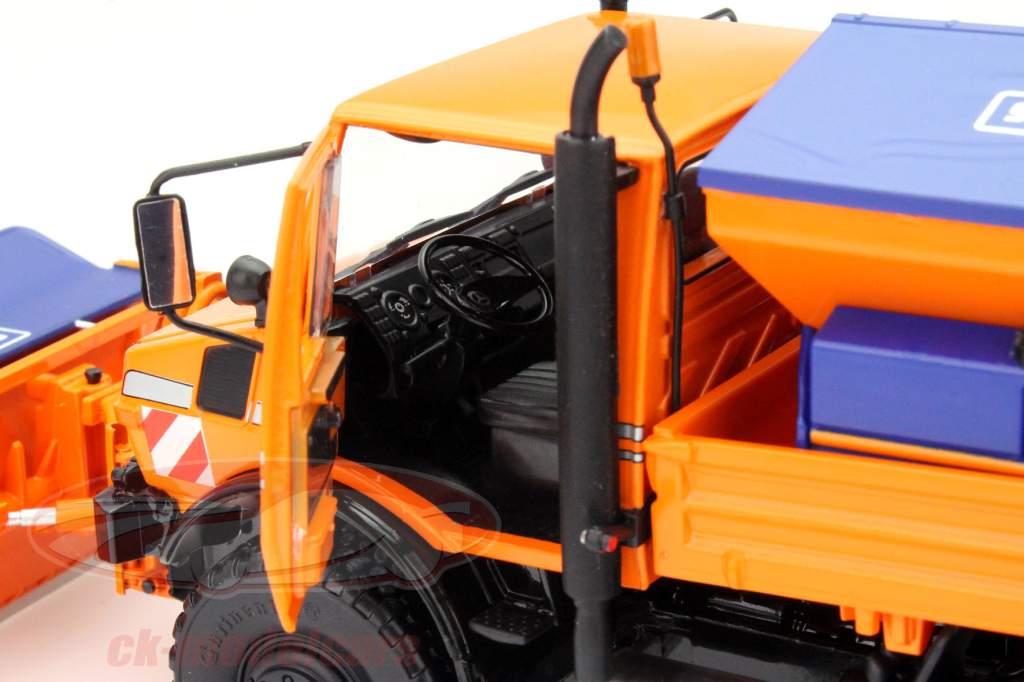 Unimog U1600 vinter vedligeholdelse appelsin 1:32 Schuco