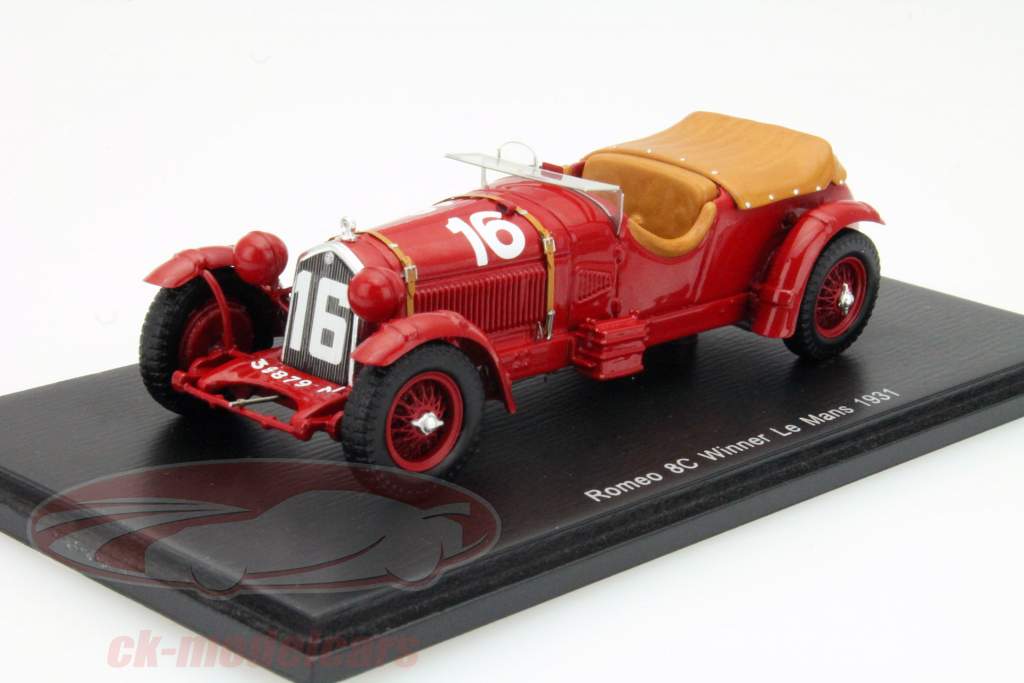 ロメオ8C＃16ウィナー24時間ルマン1931 L.ハウ、H.バーキン1時43スパーク