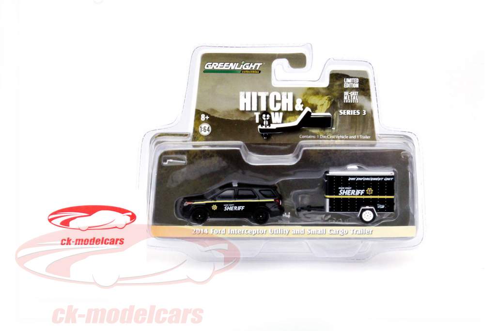 Ford Interceptor Utililty mit Anhänger Hitch and Tow Series 1:64 Greenlight
