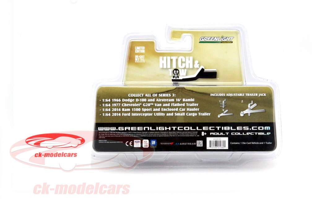 Ford Interceptor Utililty med Trailer Hitch og Tow Series 1:64 Greenlight