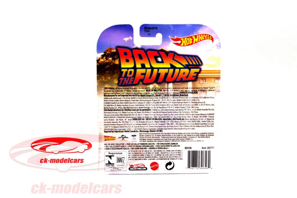 福特超级豪华车 电影-回到未来 黑色 1:64 风火轮 HotWheels