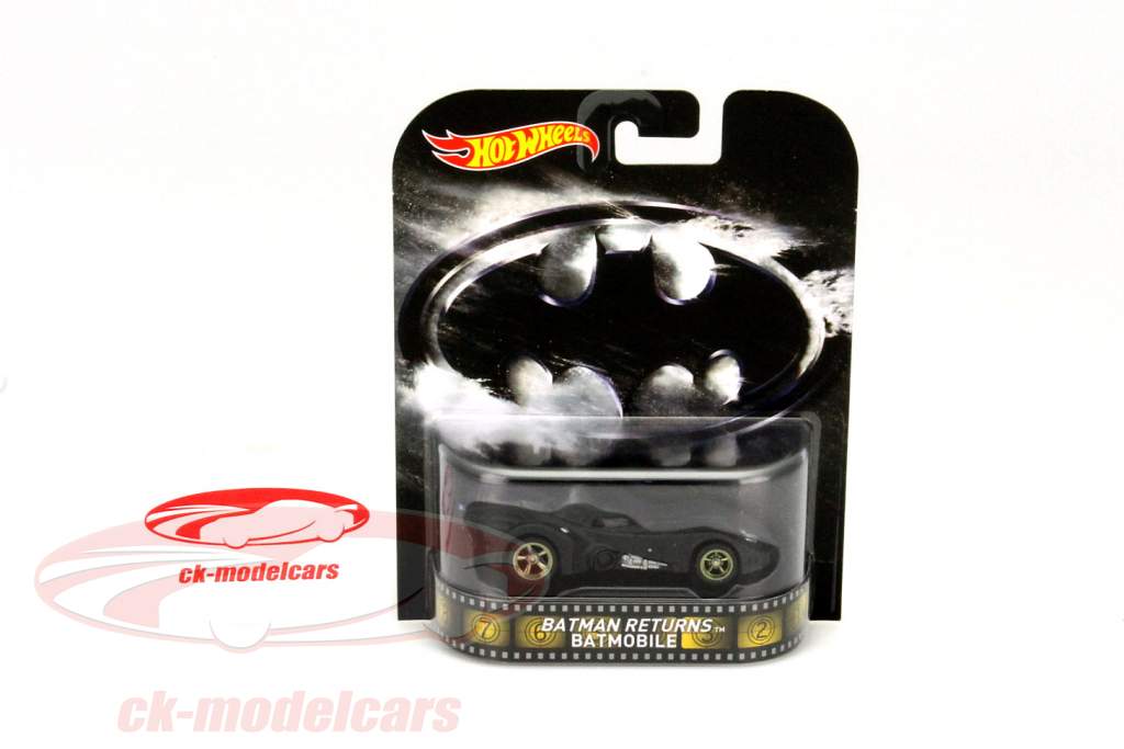 映画バットマンのバットモービルは1​​989黒1:64 HOTWHEELSを返します。