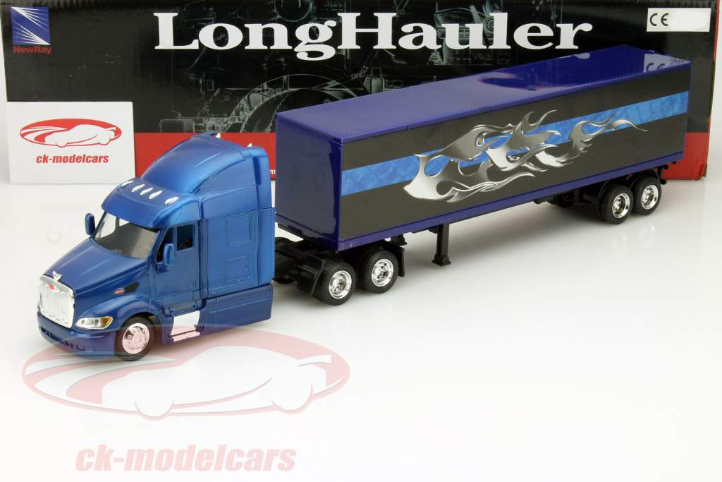 Peterbilt Модель 387 Контейнеровоз Голубой 1:43 NewRay