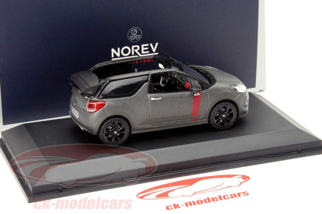 Citroen DS3 Cabrio Гонки Год 2014 матовый серый 1:43 Norev