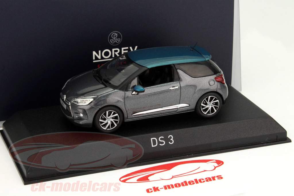 雪铁龙 DS3 2015年 灰/绿翡翠色 1: 43 诺威尔 Norev