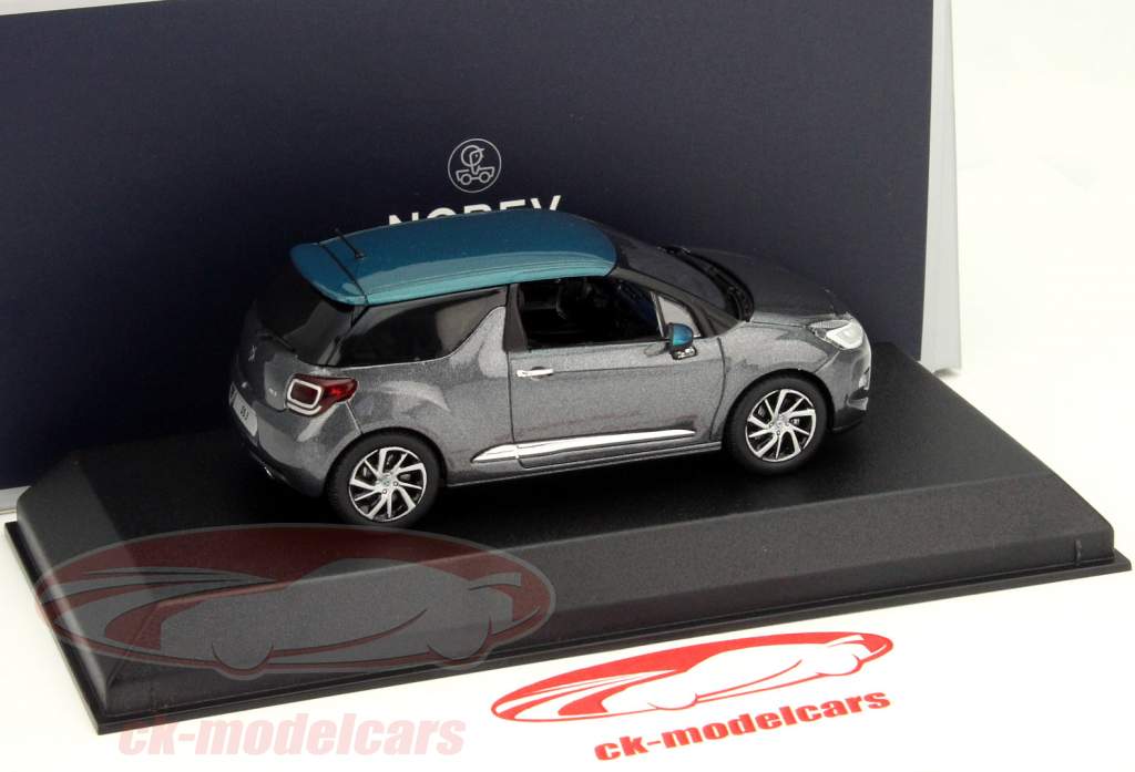 雪铁龙 DS3 2015年 灰/绿翡翠色 1: 43 诺威尔 Norev