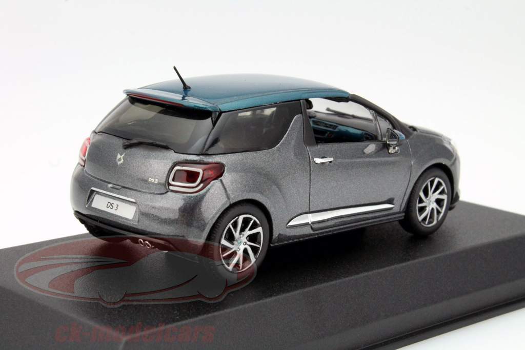 シトロエンDS3 2015年グレー/グリーンエメラルド1時43 Norev