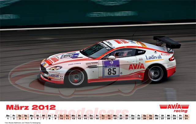 AVIA阿斯顿·马丁赛车纽博格林24小时2012年日历