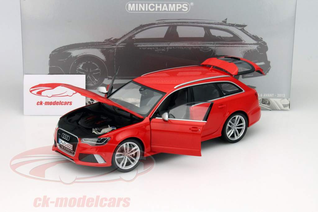 Audi RS 6 Avant Jaar 2013 rood 1:18 Minichamps