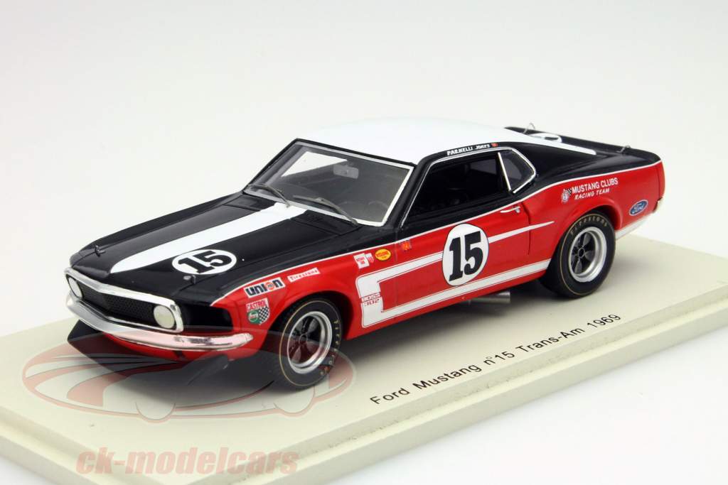 福特野马 #15 Trans-AM车赛 1969 车手:Parnelli Jones 1:43 Spark