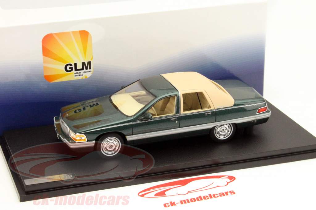 Buick Roadmaster Jaar 1994 donkergroen 1:43 GLM