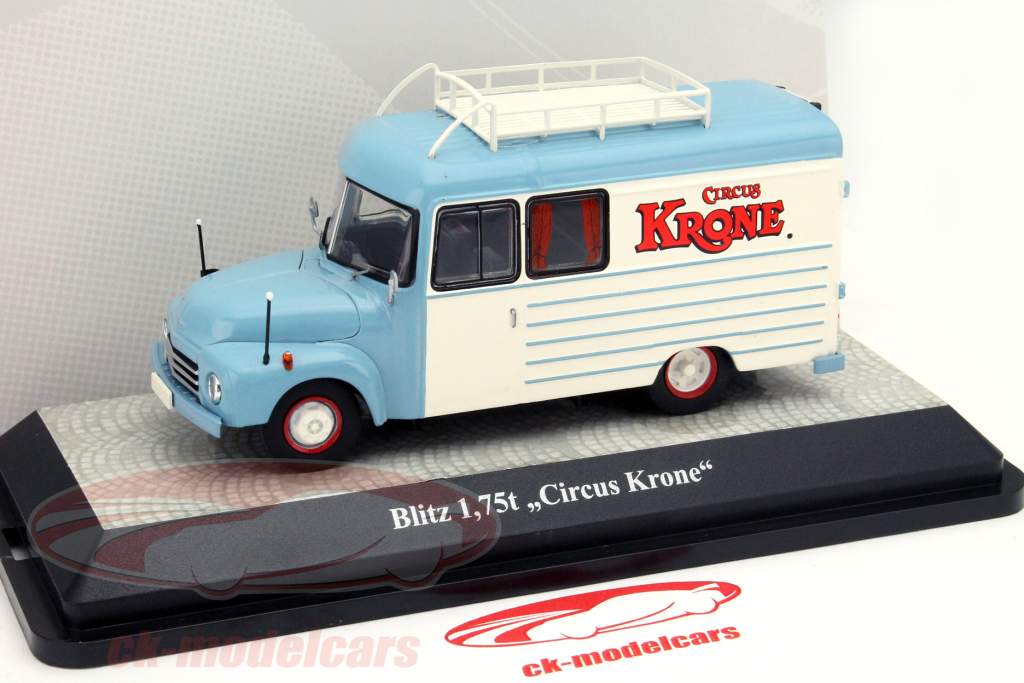 Opel Blitz 1,75t Circus Krone ライトブルー / ホワイト 1:43 PremiumClassiXXs