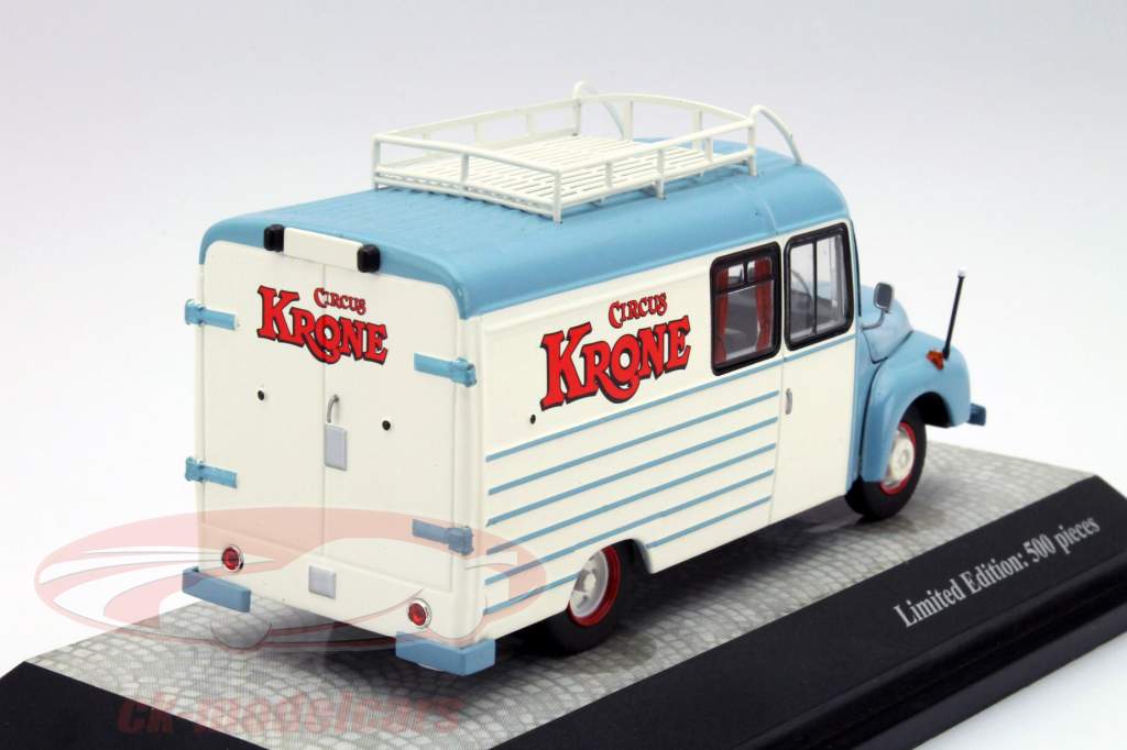 Opel Blitz 1,75t Circus Krone ライトブルー / ホワイト 1:43 PremiumClassiXXs