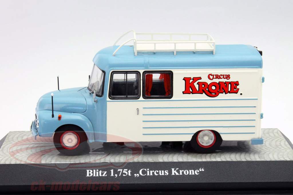 Opel Blitz 1,75t Circus Krone ライトブルー / ホワイト 1:43 PremiumClassiXXs