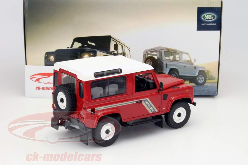 Land Rover Defender 90 rosso / bianco 1:18 UniversalHobbies