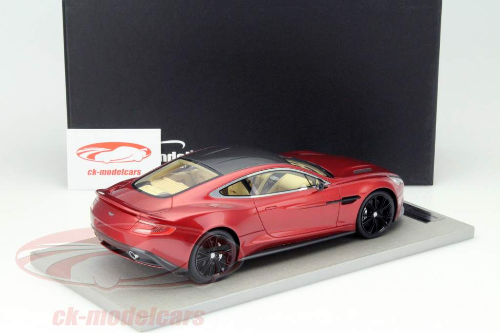 Aston Martin Vanquish Coupe vulkan rød / creme Interiør 1:18 Tecnomodel